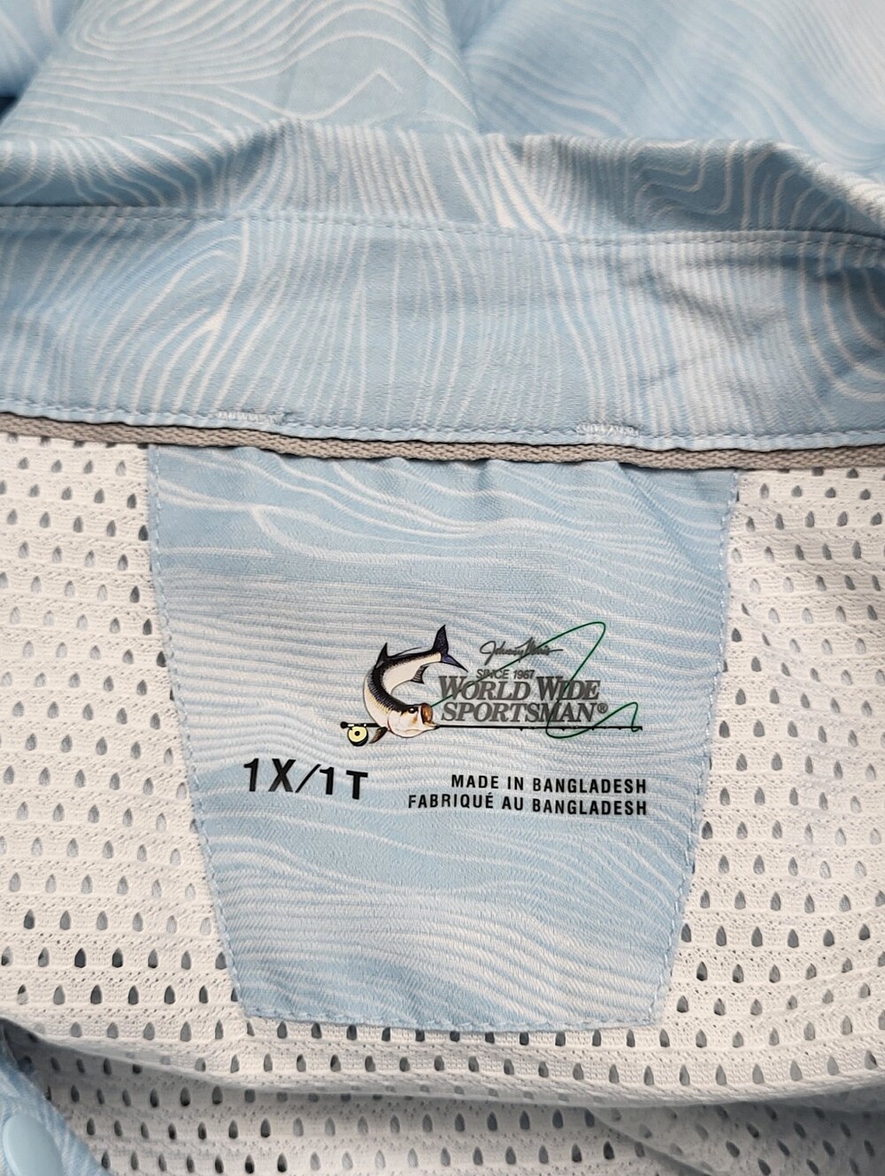 World Wide Sportsman Women's Blue Button Up Fishing Shirt Long Sleeve Size 1X - Picture 9 of 12